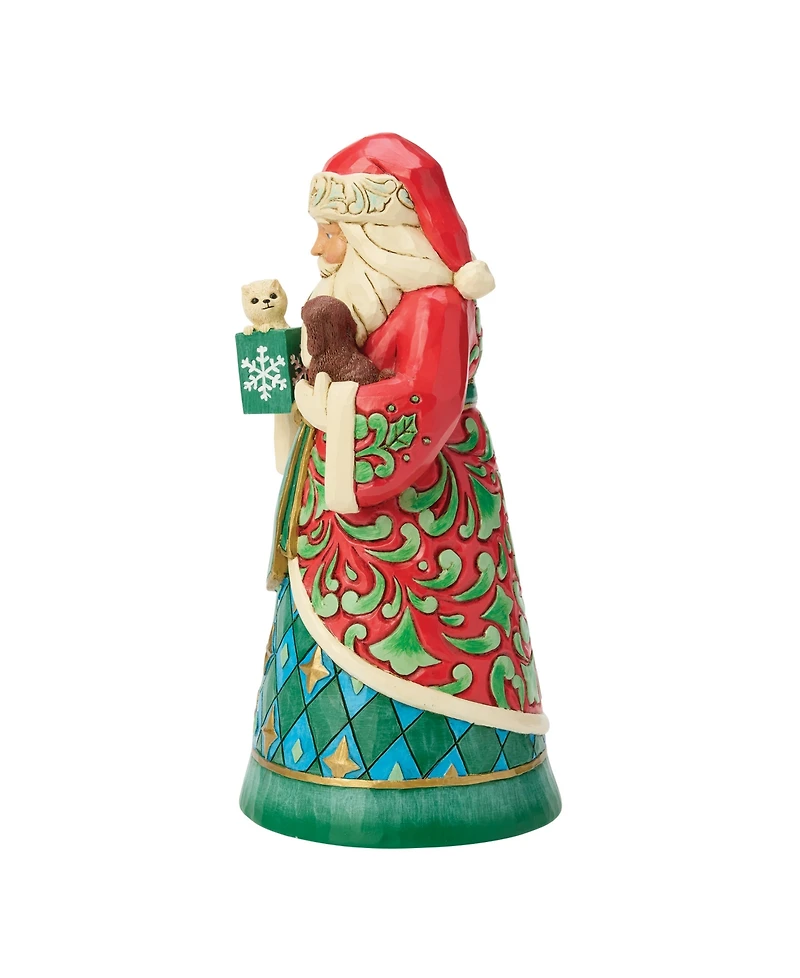 Jim Shore Heartwood Creek Santa with Rescue Pets Figurine