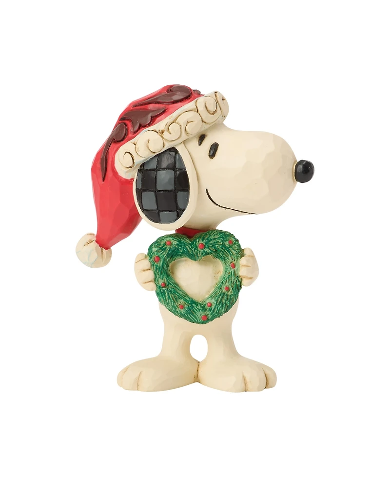 Jim Shore Peanuts Snoopy with Heart Wreath Figurine