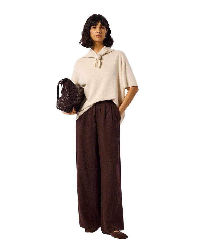 Whistles Women's Draped Fine Knit T-Shirt
