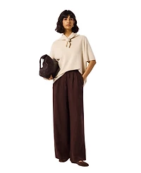 Whistles Women's Draped Fine Knit T-Shirt