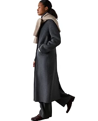 Whistles Women's Double-Breasted Relaxed Wool-Blend Coat