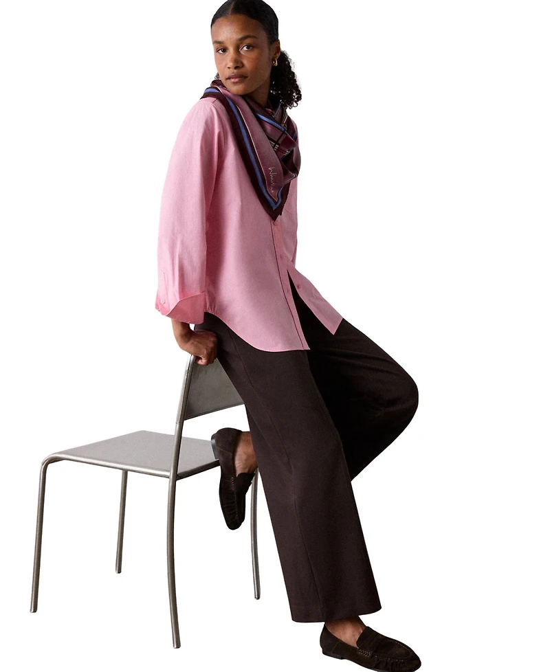 Whistles Women's Ponte Mid-Rise Wide-Leg Trousers