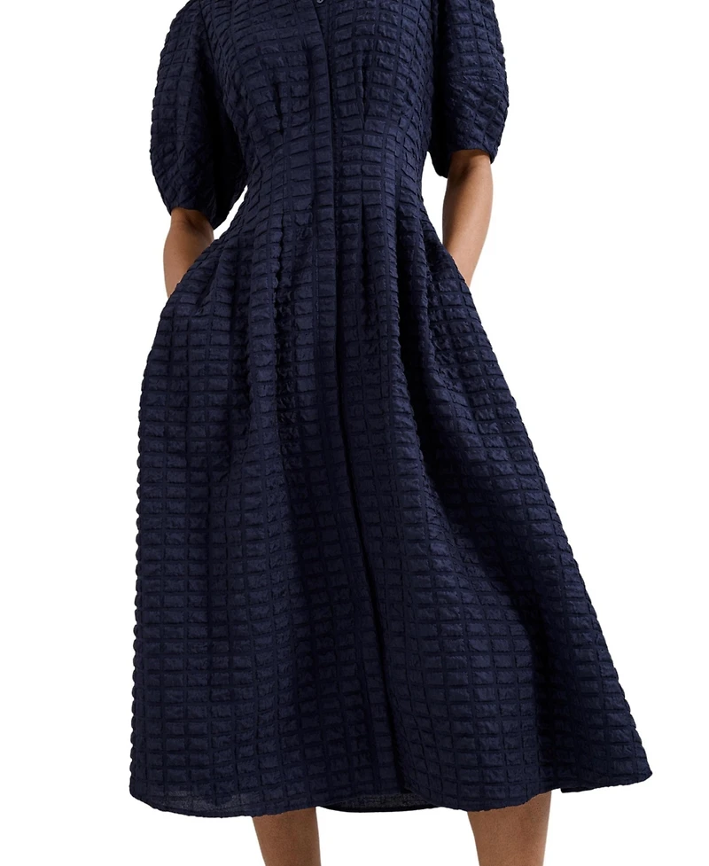 Phase Eight Women's Yasmine Collared Puff Sleeve Midi Dress
