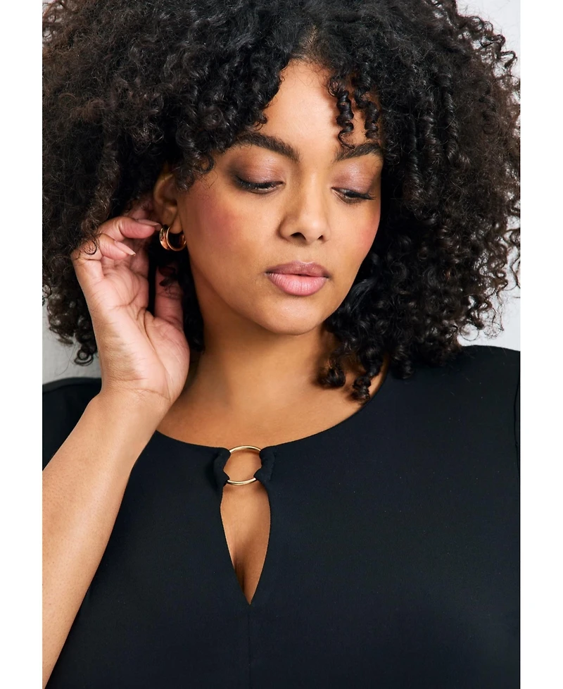 Avenue Women's Audrey Ring Detail Top