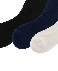 Polo Ralph Lauren Men's Double Logo Ribbed Crew Socks, 3-Pack