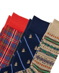 Polo Ralph Lauren Men's Novelty Slack Fair Isle Crew Socks, 3-Pack