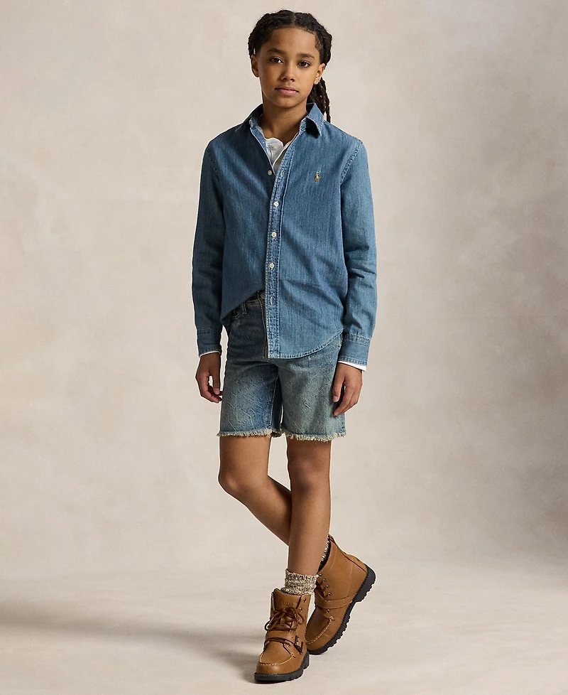 Polo Ralph Lauren Big Boys Cotton Chambray Sport Shirt