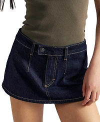 Free People Women's Galivanting A-Line Low-Rise Denim Skort