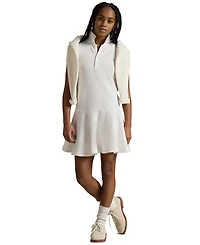 Big Girls Cotton Mesh Short Sleeve Polo Dress