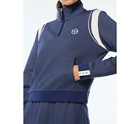 Sergio Tacchini Women's Agiato Mock-Neck Quarter-Zip Kangaroo-Pocket Sweatshirt