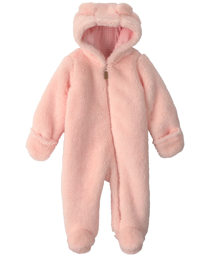 Carter's Baby Girls' Bear Hooded Long-Sleeve Jumpsuit