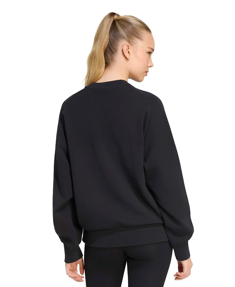 adidas Women's Soft Lux Loose-Fit Crewneck Long-Sleeve Sweatshirt
