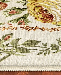 Laura Ashley Uffington Roses Border Floral 2-Piece Rug Set