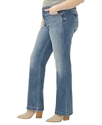 Silver Jeans Co. Plus Elyse Mid-Rise Cotton-Blend Bootcut