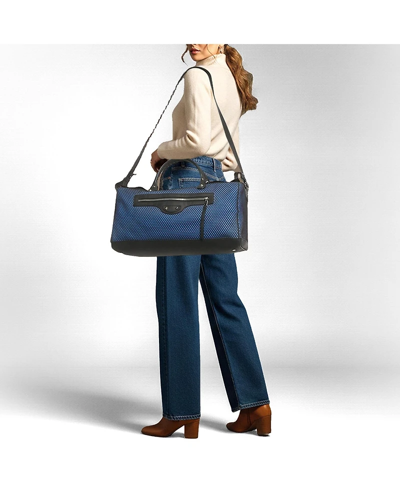 Pre-Owned Balenciaga Women's Mesh and Leather Squash Duffel Bag