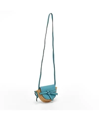 Pre-Owned Loewe Women's Gate Mini Raffia and Leather Shoulder Bag