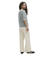 Finery London Women's Willa Striped Short-Sleeve V-Neck Cardigan
