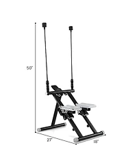 Costway Stair Stepper with Detachable Handlebar Lcd Monitor Frame