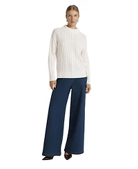 Finery London Women's Vivana Cable-Knit Turtleneck Sweater