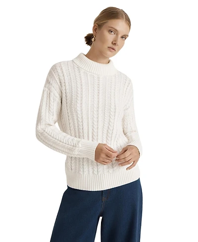 Finery London Women's Vivana Cable-Knit Turtleneck Sweater