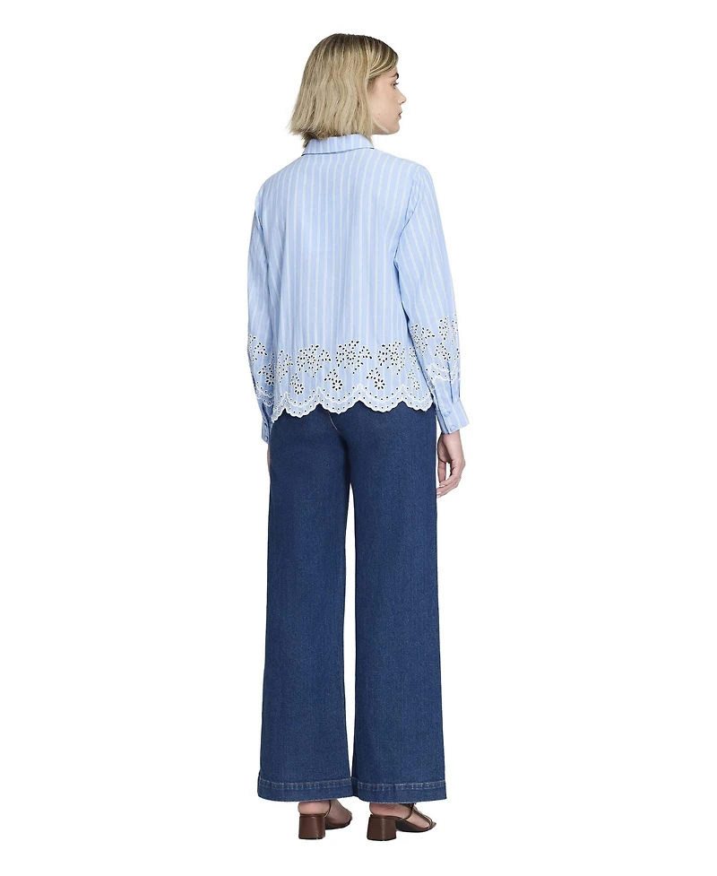 Finery London Women's Sydnee Stripe Long-Sleeve Shirt
