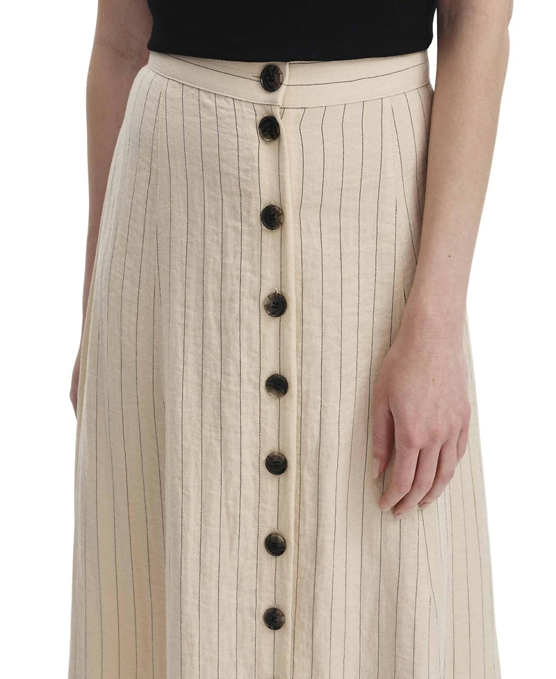 Finery London Women's Frances Stripe Midi A-Line Skirt