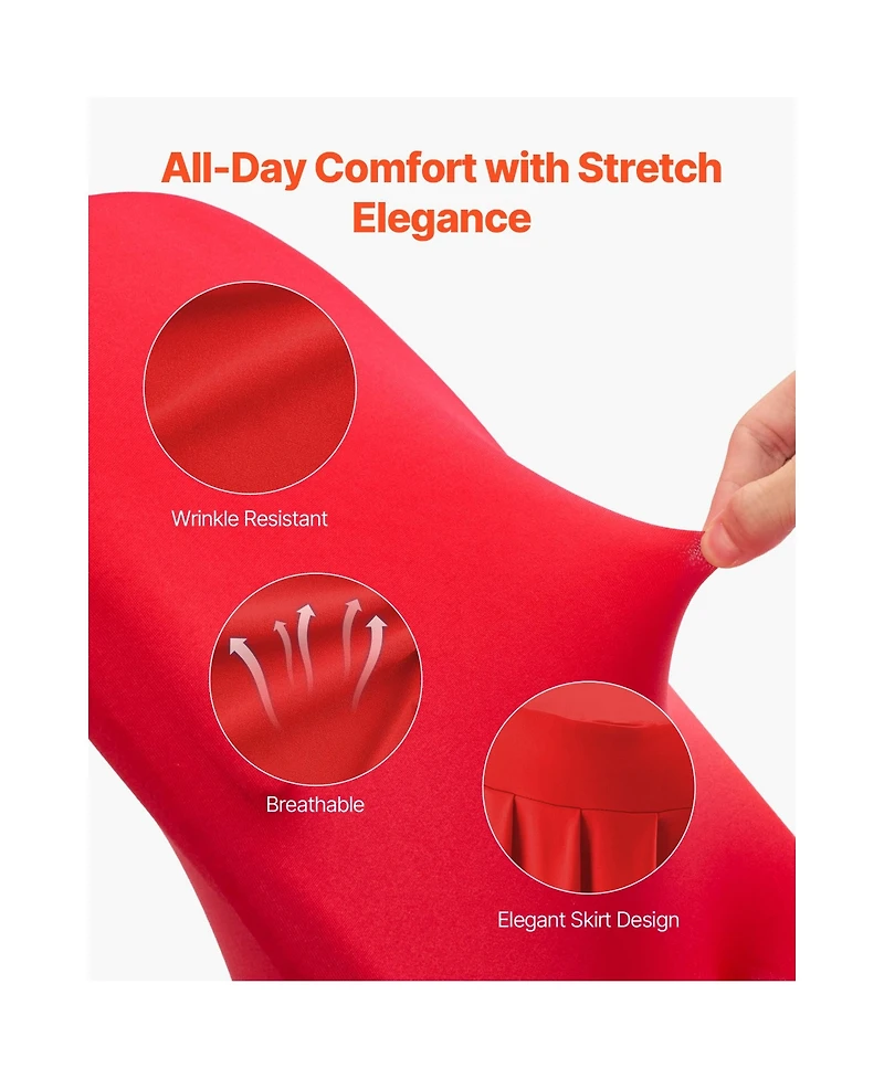 Sugift 30 Piece Stretch Spandex Banquet Chair Cover Set for Wedding and Party Seating