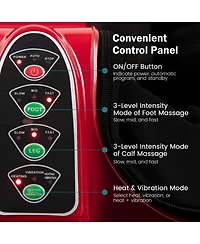 Ecooso Foot and Calf Massager with Heat Vibration Deep Kneading and Shiatsu