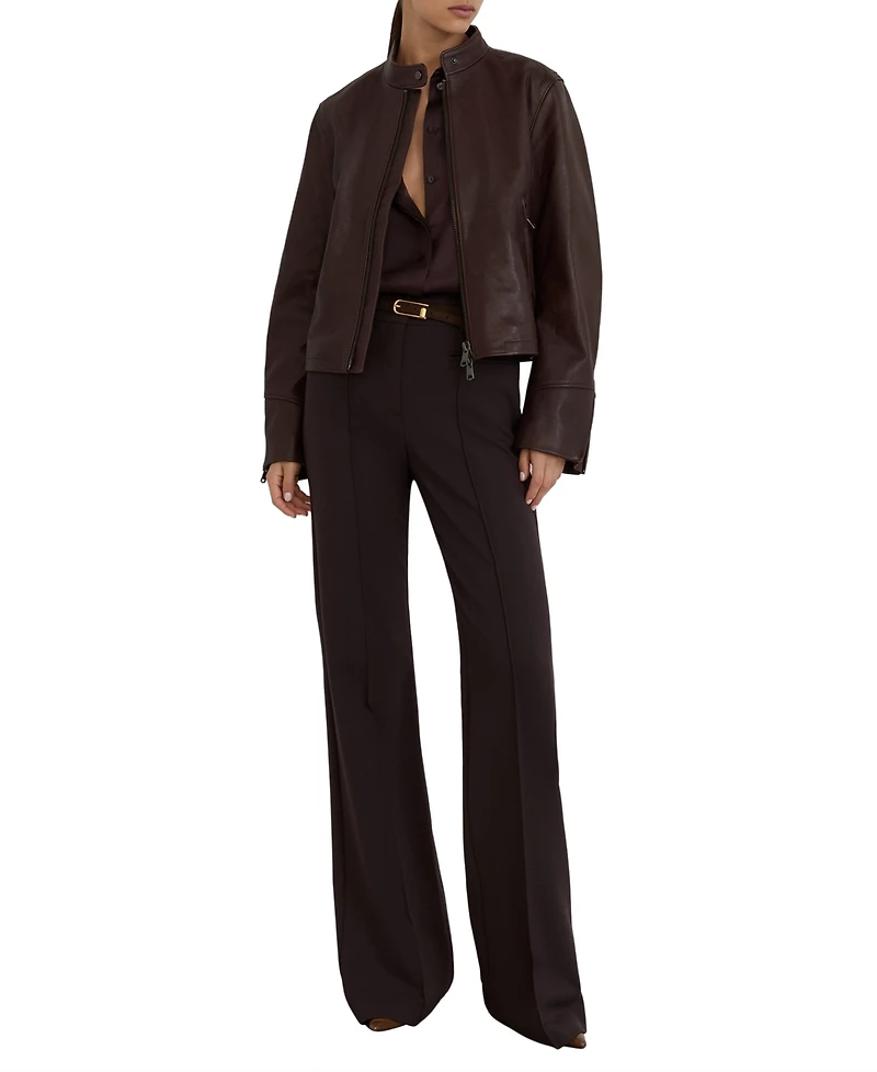 Reiss Women's Erin Leather Biker Jacket