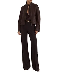 Reiss Women's Erin Leather Biker Jacket