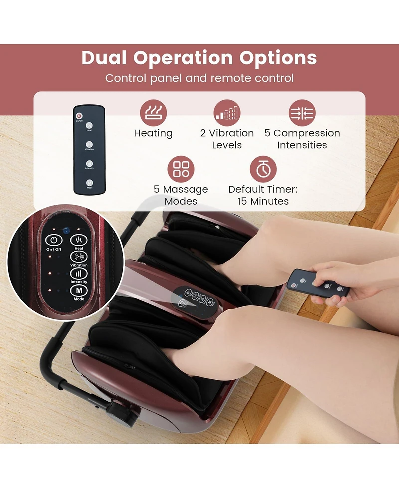 Ecooso Foot and Calf Massager with Heat for Blood Circulation Pain Relief