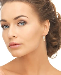 Macy's Tri-Color Twist Hoop Earrings