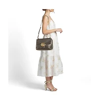 Pre-Owned Gucci Women's Gg Marmont Leather Flap Shoulder Bag