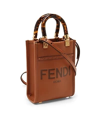 Pre-Owned Fendi Women's Sunshine Mini Leather Tote with Tortoiseshell Handles
