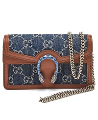 Pre-Owned Gucci Women's Dionysus Super Mini Gg Denim Shoulder Bag