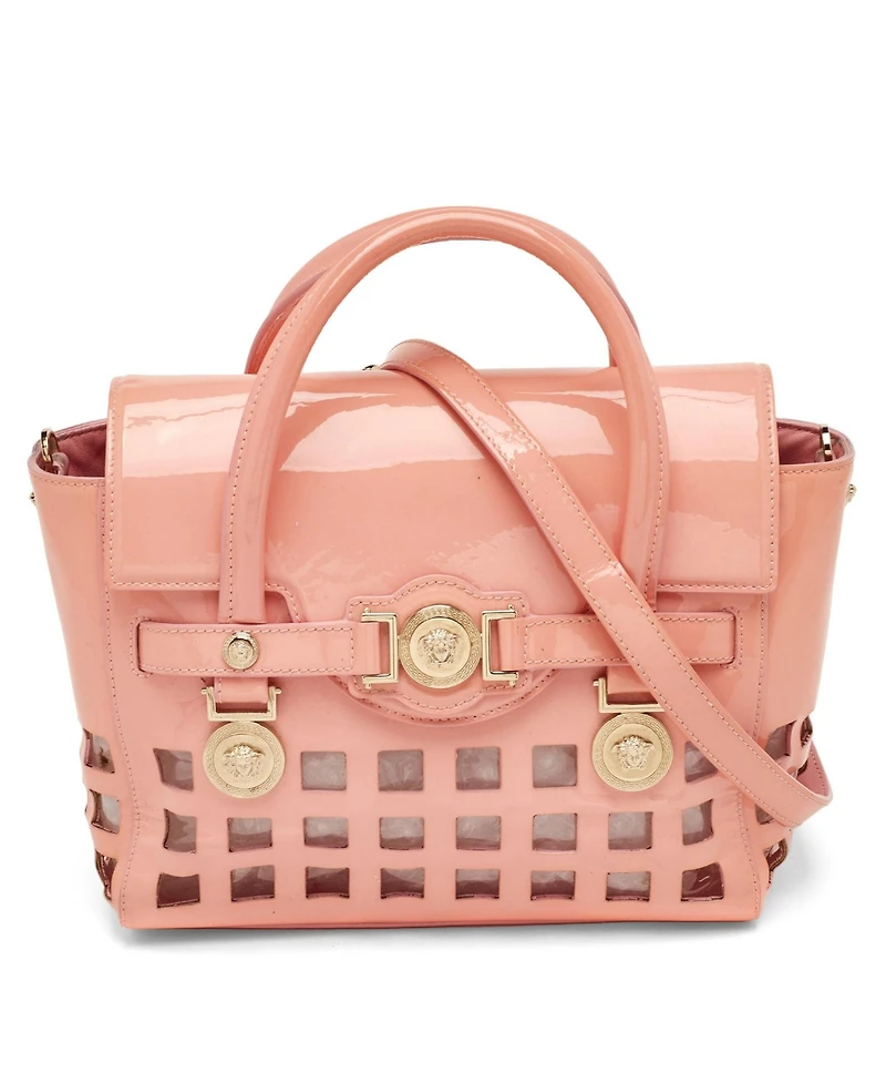 Pre-Owned Versace Women's Medusa Medallion Patent Leather and Pvc Tote