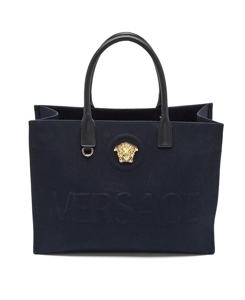 Pre-Owned Versace Women's La Medusa Large Canvas Tote Bag