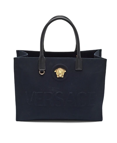 Pre-Owned Versace Women's La Medusa Large Canvas Tote Bag