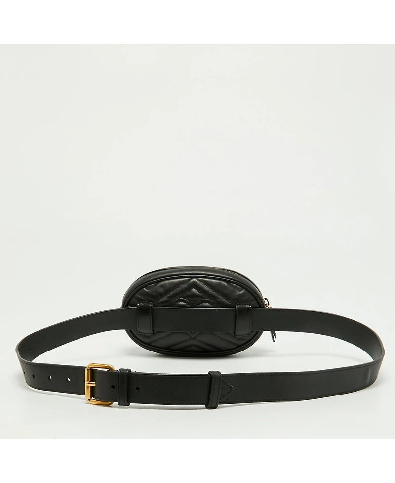 Pre-Owned Gucci Women's Gg Marmont Matelasse Leather Belt Bag