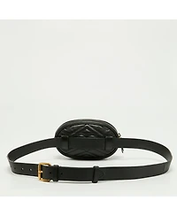 Pre-Owned Gucci Women's Gg Marmont Matelasse Leather Belt Bag