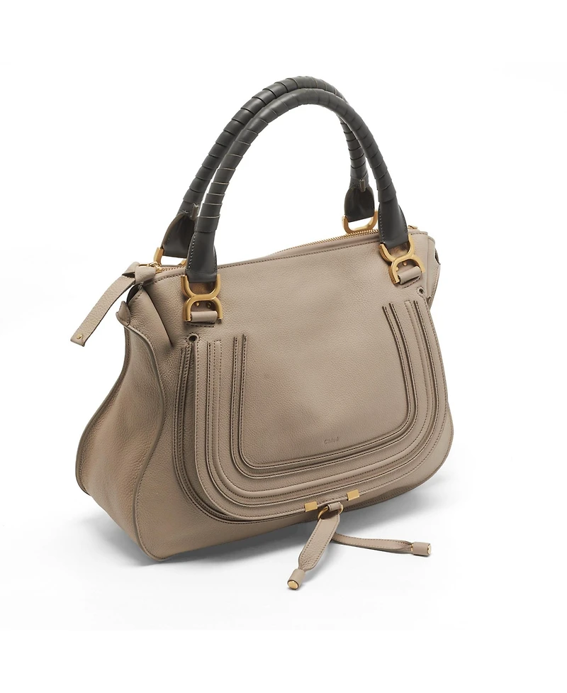Pre-Owned Chloe Women's Marcie Double Carry Large Leather Shoulder Bag