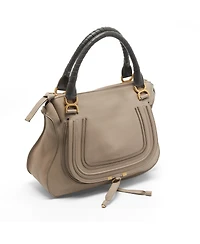 Pre-Owned Chloe Women's Marcie Double Carry Large Leather Shoulder Bag