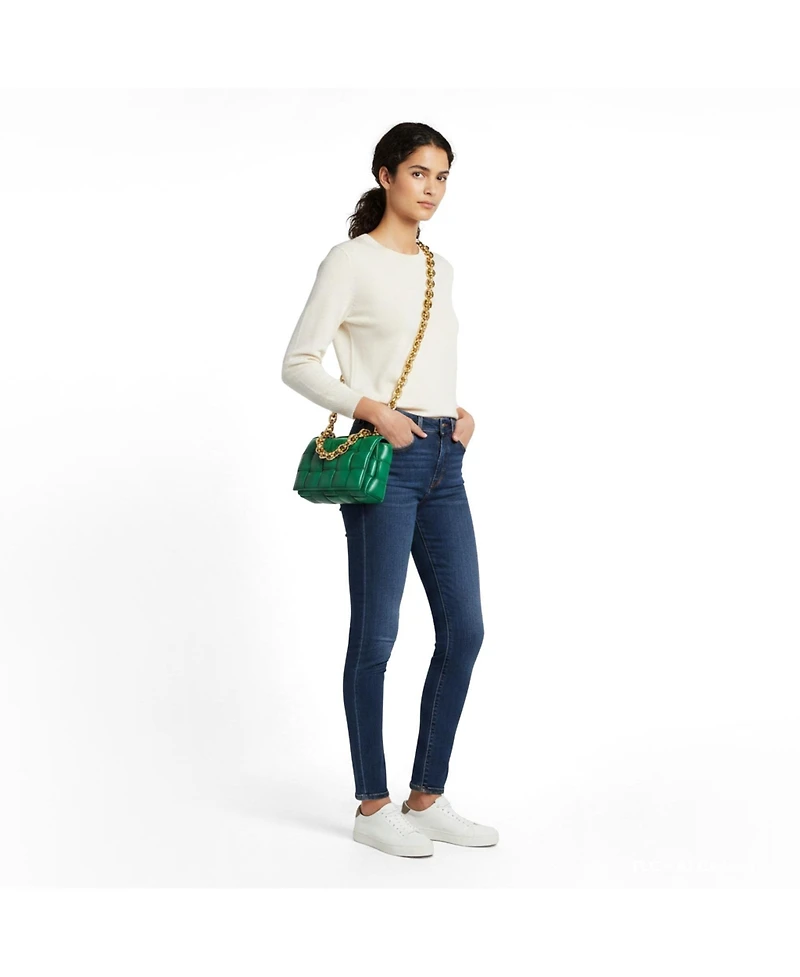 Pre-Owned Bottega Veneta Padded Cassette Leather Chain Shoulder Bag