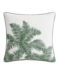 Tommy Bahama Home Shaded Palms Durable Cotton Canvas Zipper Closure Decorative Pillow, 20" x 20"