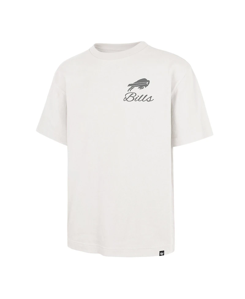 '47 Brand Men's Buffalo Bills Heater Crewneck Heavyweight Cotton T-Shirt