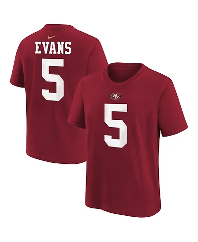 Nike Big Boys and Girls San Francisco 49ers Mike Evans Name & Number Screen-Printed T-Shirt