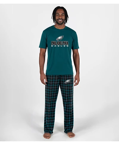 Concepts Sport Men's Midnight Green Philadelphia Eagles Big Tall Highland Sleep Set