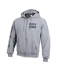 Champion Men's Illinois Fighting Illini Varsity Powerblend Full-Zip Fleece Hoodie