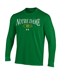 Under Armour Men's Kelly Green Notre Dame Fighting Irish 2026 Sideline Performance Cotton Long Sleeve T-Shirt