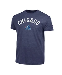 Champion Men's Chicago White Sox Cooperstown Wordmark Lockup Tri-Blend Crew Neck T-Shirt